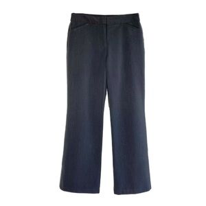 Nicole Miller Charcoal Gray Flat Front Career Office Pants